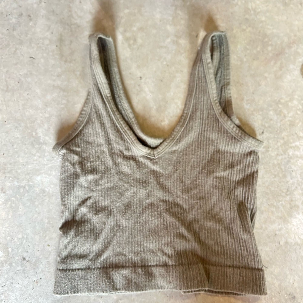 Urban Outfitters Textured Knit Top - Gray